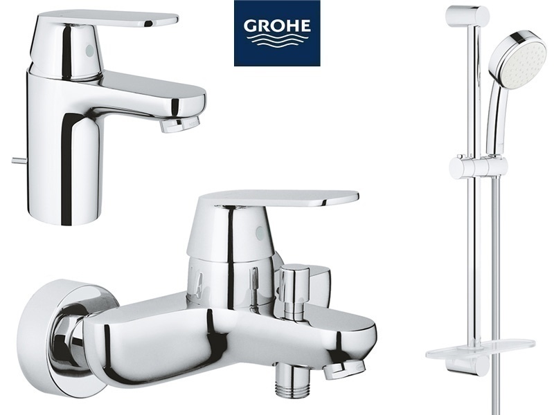 Смесители Grohe Eurosmart Cosmopolitan за мивка и вана душ и тръбно окачване