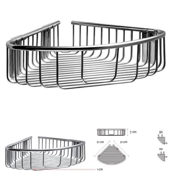 Ъглова дълбока кошница за баня Nets